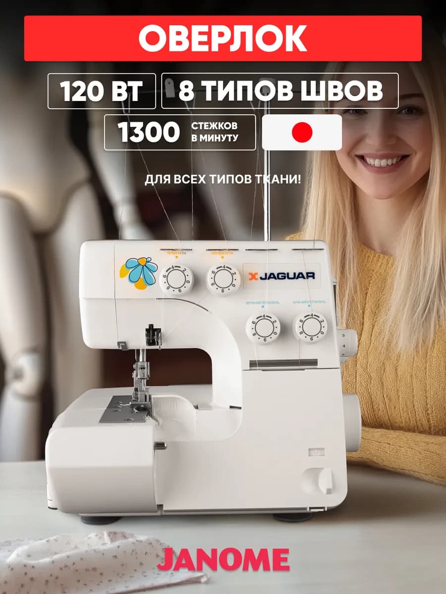 Бытовая машина оверлок Janome